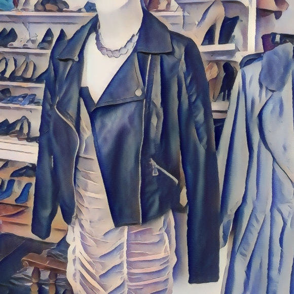 Candie's Jackets & Blazers - Candie's black faux leather moto jacket coat xs